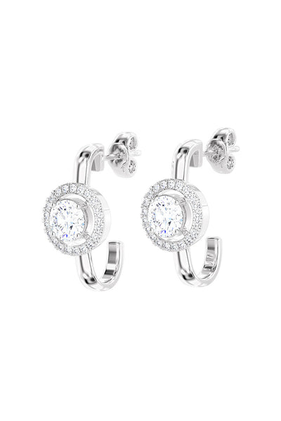 Joules by Radhika Sparkling Orbit Diamond White Earrings indian designer wear online shopping melange singapore
