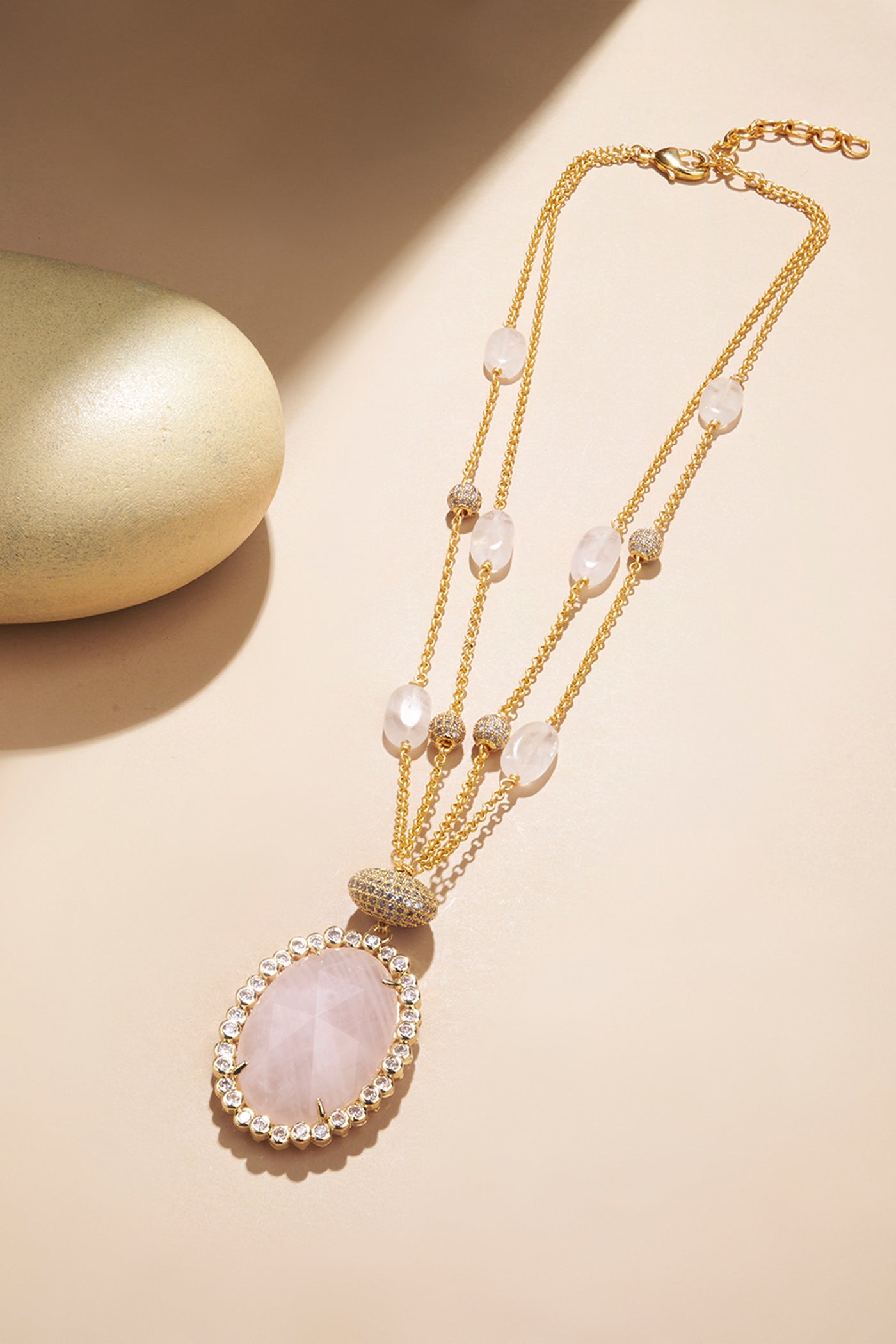 Joules by Radhika Sun-kissed Quartz Necklace indian designer wear online shopping melange singapore