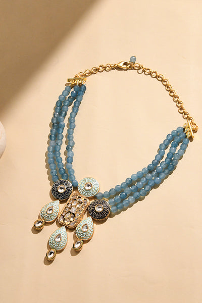 Joules by Radhika Tranquil Blue Choker indian designer wear online shopping melange singapore