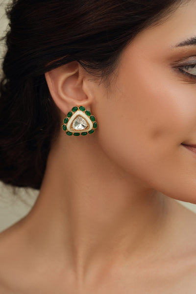 Joules by Radhika Triada Green Charm Earring indian designer wear online shopping melange singapore