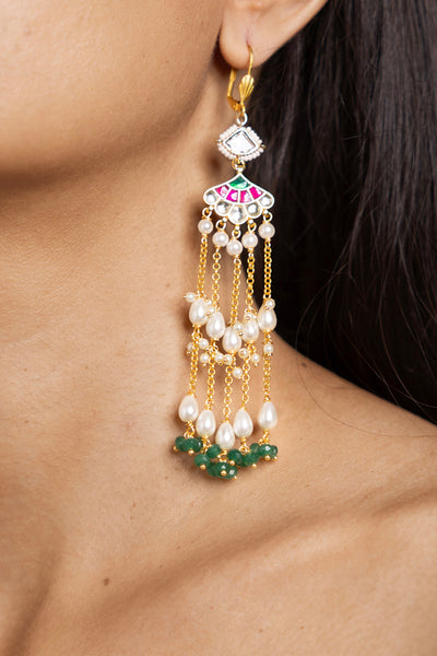 Joules by Radhika Vibrant Multi-Colour Dangler Earrings indian designer wear online shopping melange singapore