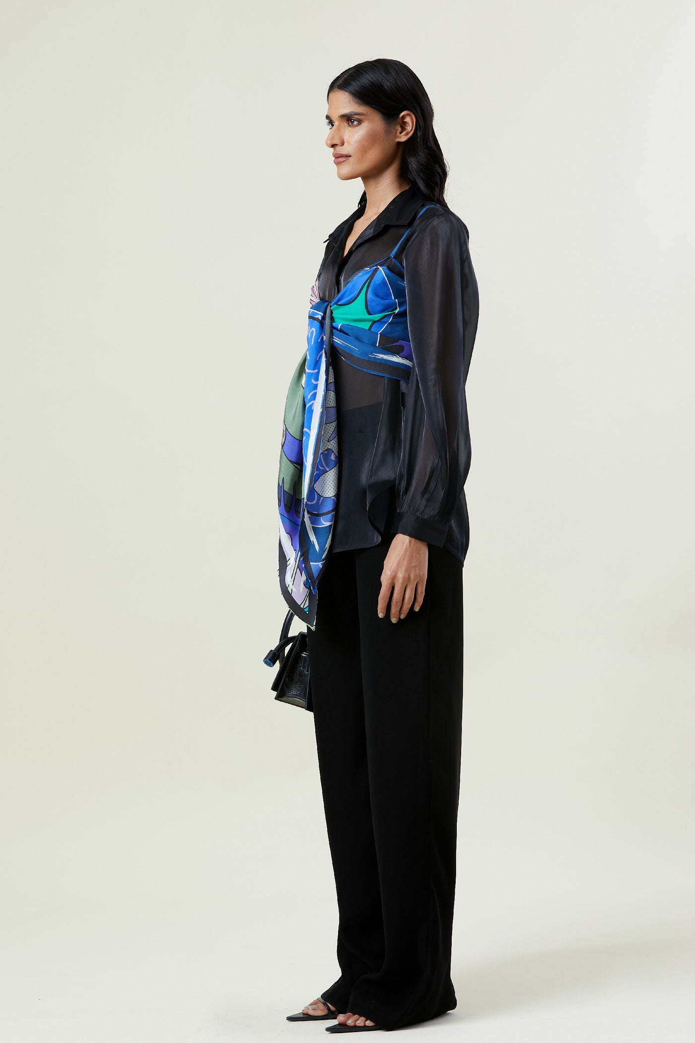 Kanika Goyal Label Eira Scarf Tie Up Top indian designer wear online shopping melange singapore