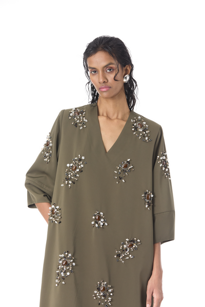 Kanika Goyal Zevida Embellished Dress indian designer wear online shopping melange singapore