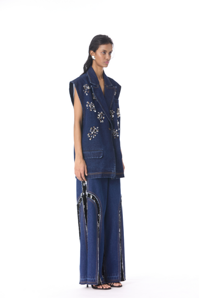 Kanika Goyal Zevida Embellished Vest indian designer wear online shopping melange singapore