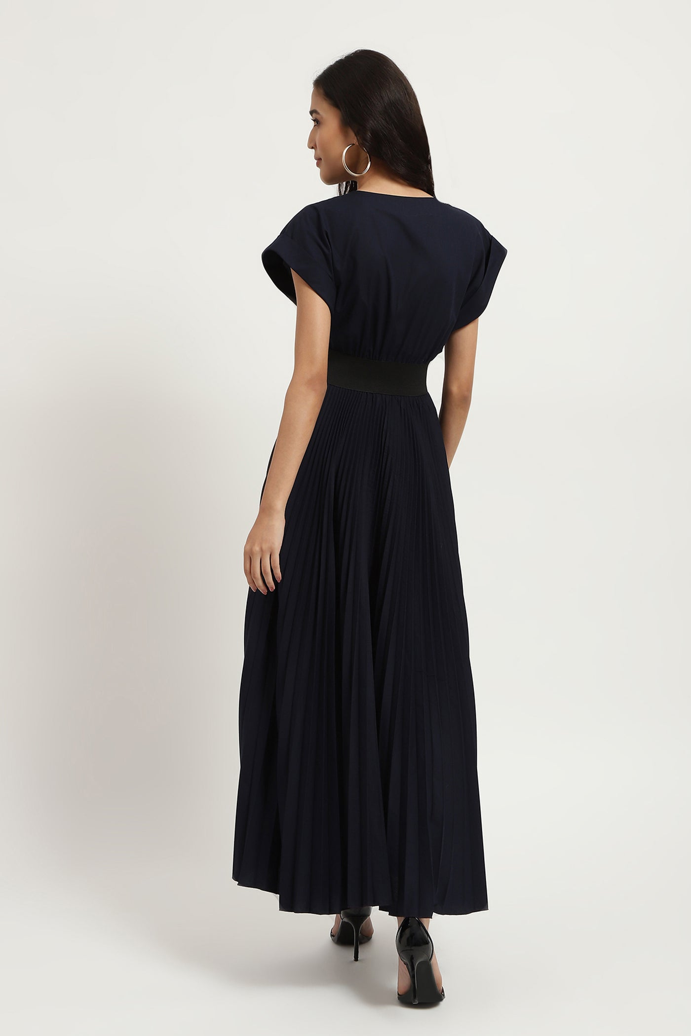 Label Ritu Kumar Midnight Blue Blainn Maxi Dress indian designer wear online shopping melange singapore