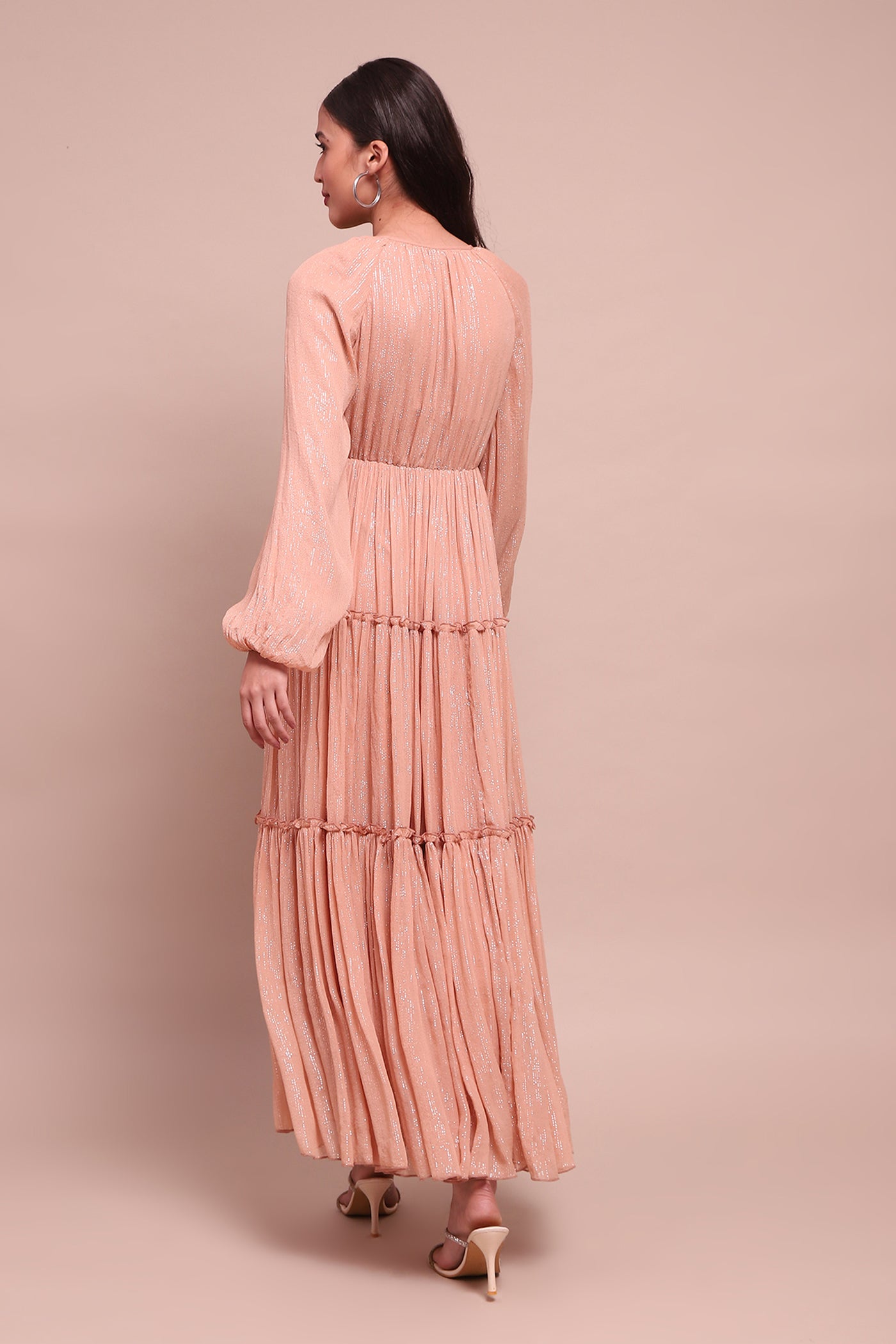 Label Ritu Kumar Pink Carla Maxi Dress indian designer wear online shopping melange singapore