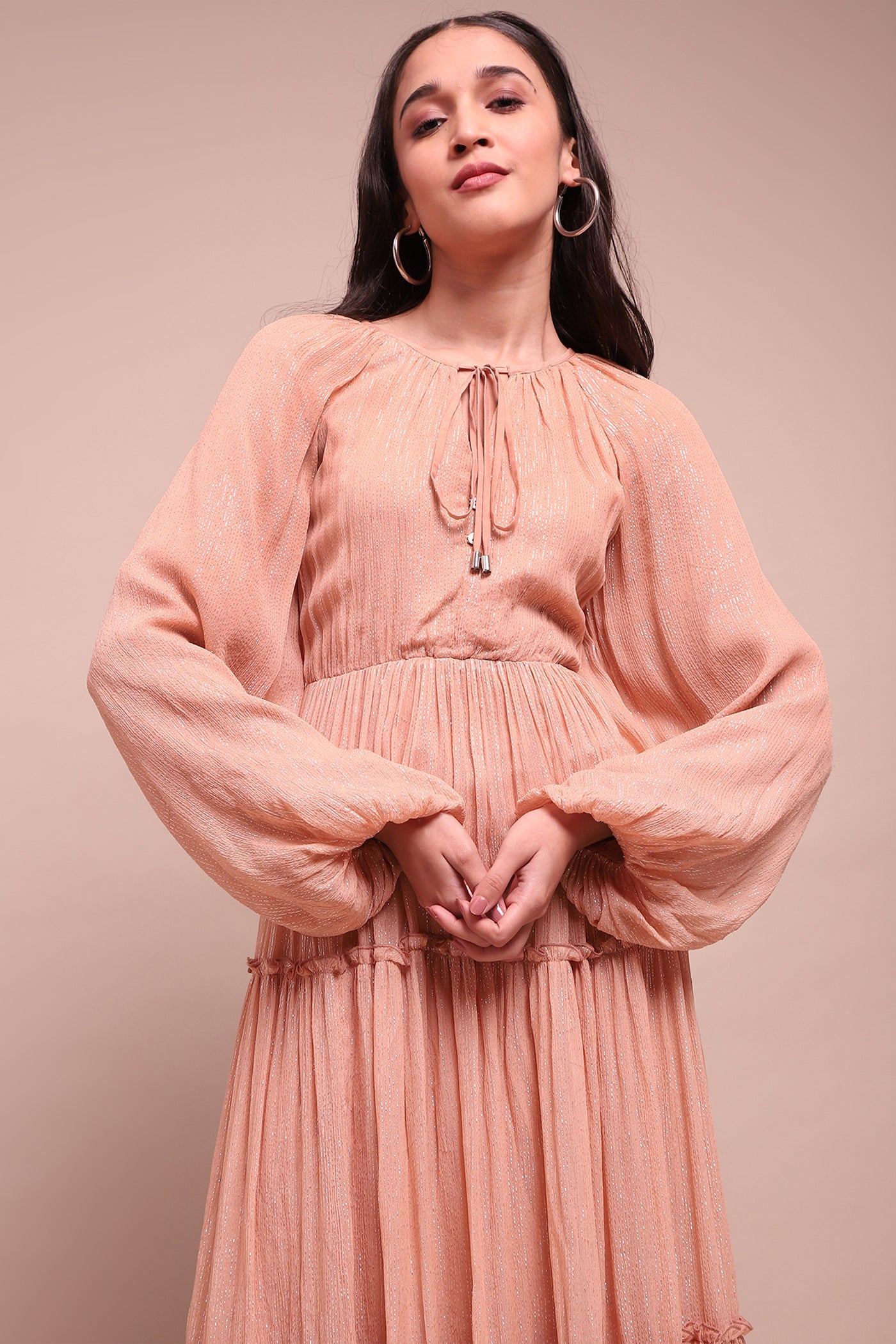 Label Ritu Kumar Pink Carla Maxi Dress indian designer wear online shopping melange singapore