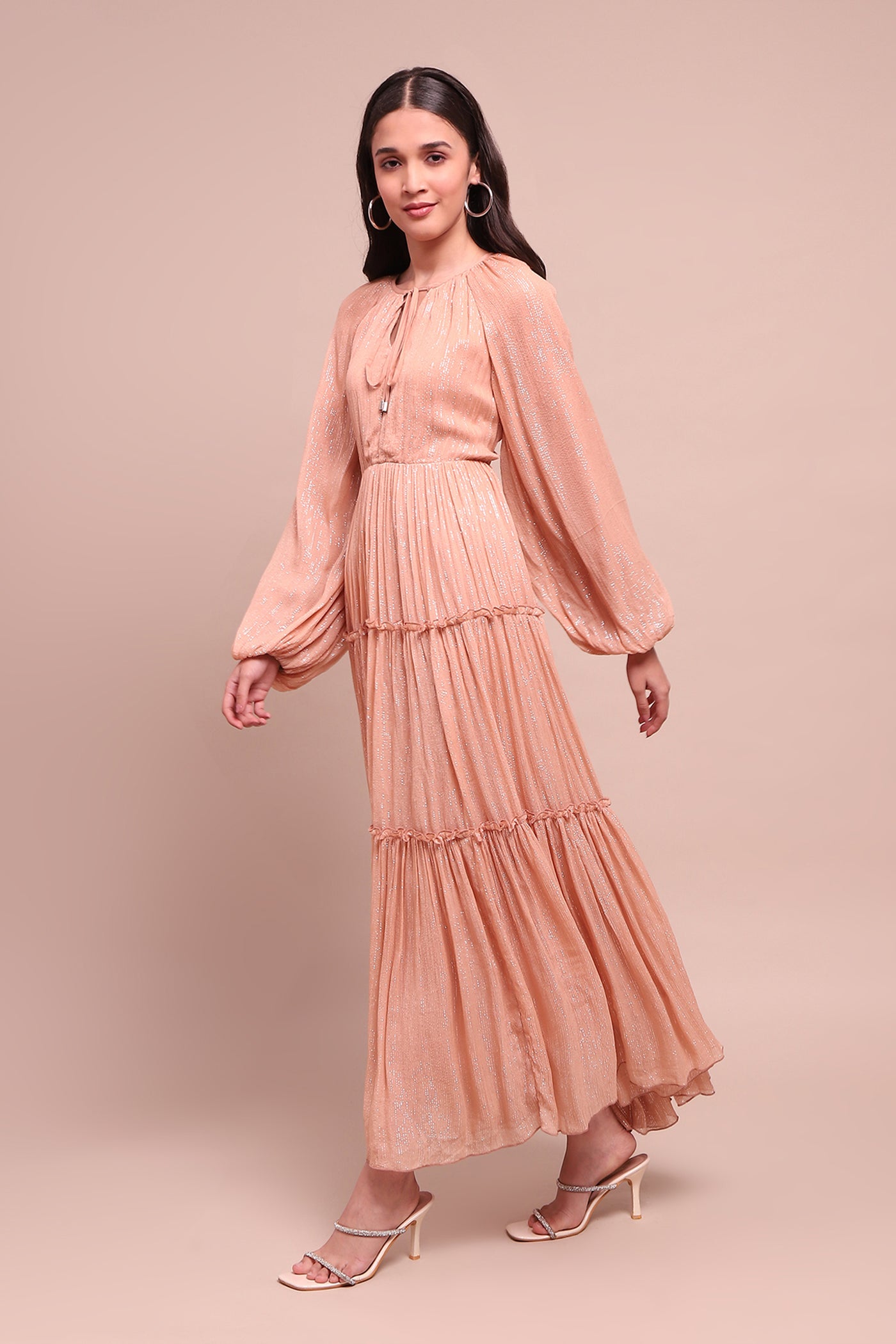 Label Ritu Kumar Pink Carla Maxi Dress indian designer wear online shopping melange singapore