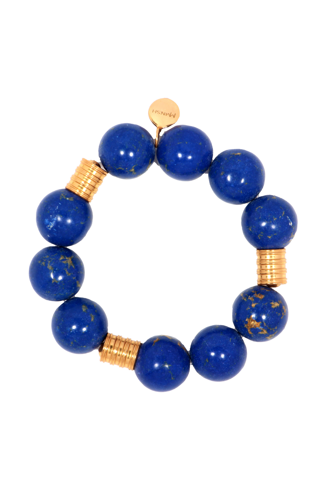 MNSH Bohême Beads Lapis Ball Bracelet Womenswear Indian Designer Wear Blue Gold Online Shopping Indian Designer Wear Gifting Resort