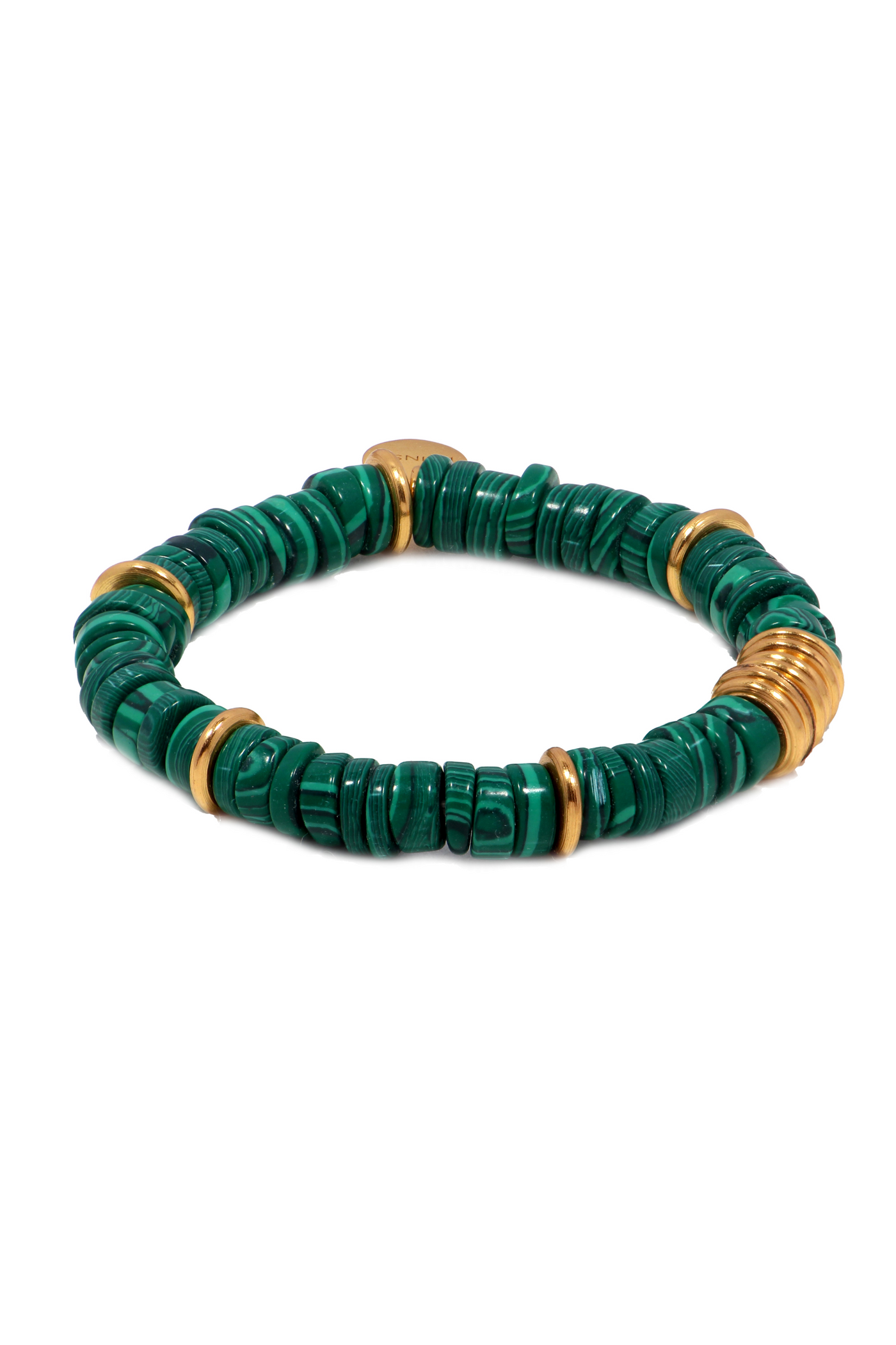 MNSH Bohême Beads Malachite Bracelet Green Gold Indian Designer Wear Resort Gifting Melange Singapore Online Shopping Indian Designer Wear Destination Weddings