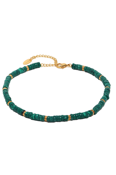 MNSH Bohême Beads Malachite Chain Womenswear Green Gold Online Shopping Melange Singapore Festivals Weddings Destination Weddings Resort