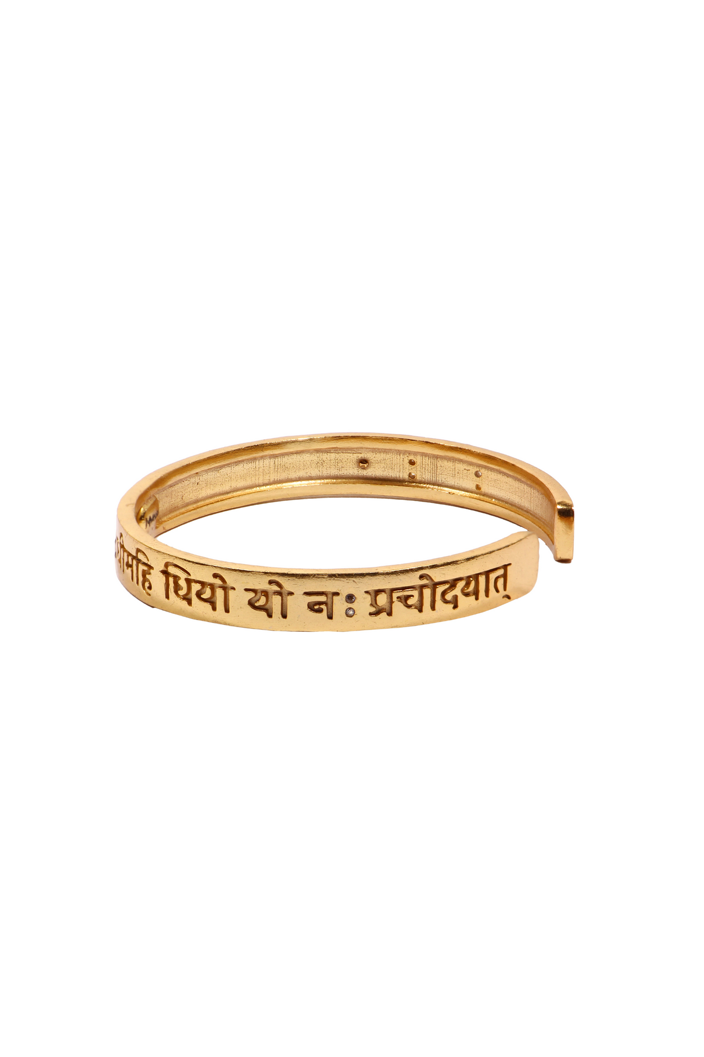 MNSH Gayatri Mantra Cuff Gold Online Shopping Melange Singapore Indian Designer Wear Gifting Destination Weddings