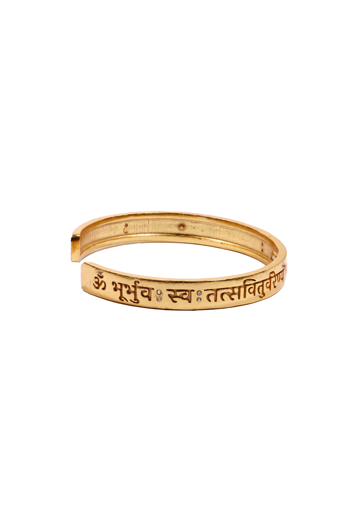 MNSH Gayatri Mantra Cuff Gold Online Shopping Melange Singapore Indian Designer Wear Gifting Destination Weddings