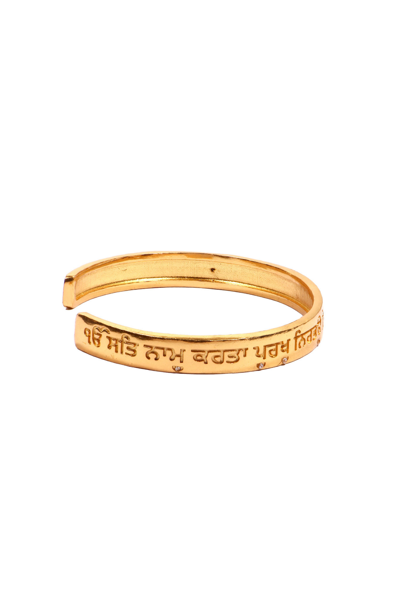 MNSH Ik Onkar Cuff Gold Indian Designer Wear Online Shopping Melange Singapore Jai Guru Ji Gifting Indian Designer Wear