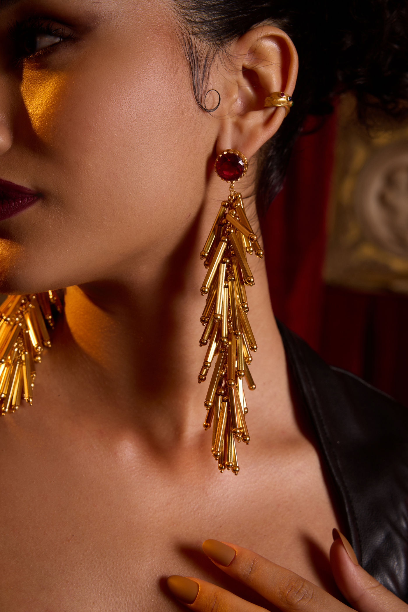 Mob Wife Tassel Earrings