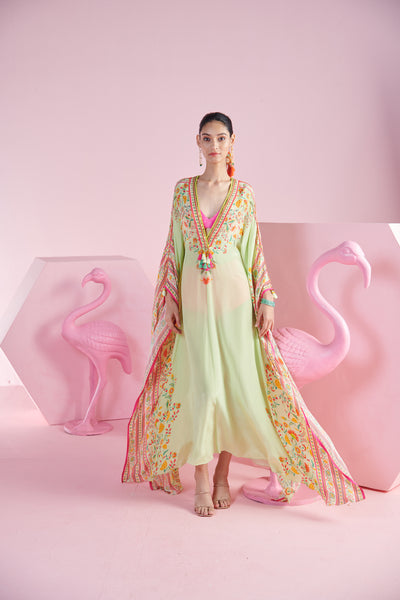 Mandira Wirk Nehir Kaftan indian designer wear online shopping melange singapore