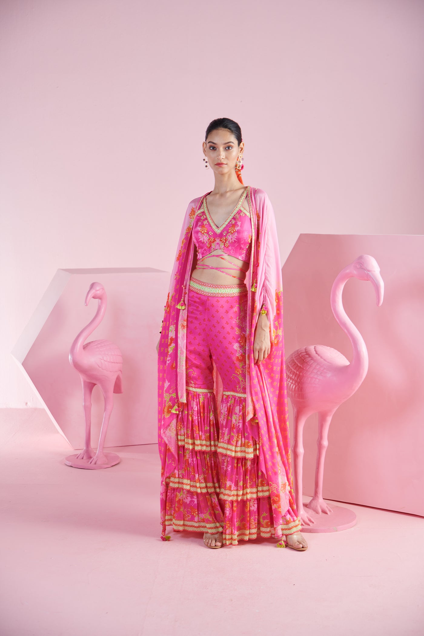 Mandira WirkNur Cape Set indian designer wear online shopping melange singapore