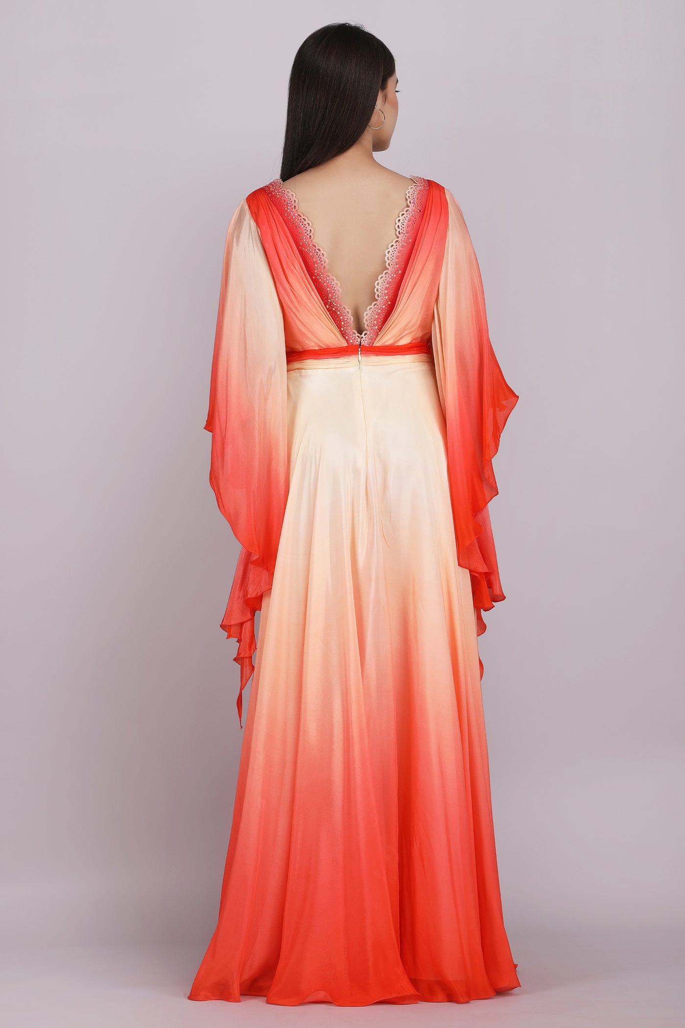 Mandira Wirk Sunset Glow Gown indian designer wear online shopping melange singapore