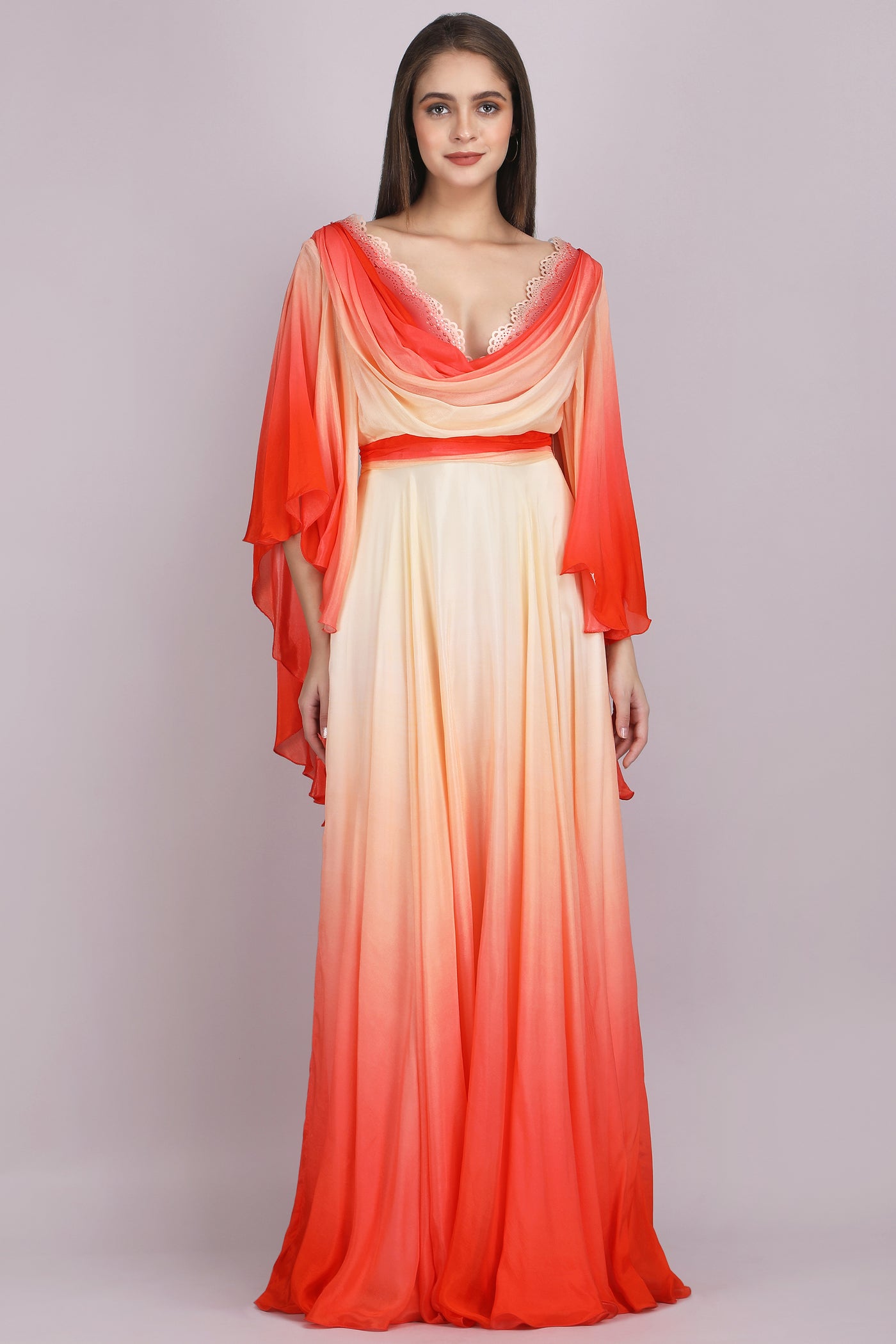 Mandira Wirk Sunset Glow Gown indian designer wear online shopping melange singapore