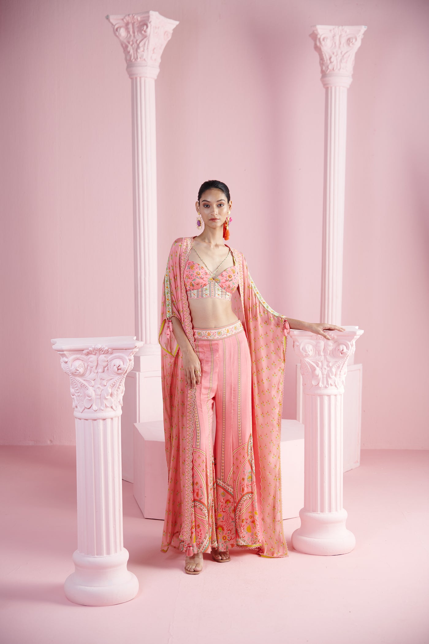 Mandira Wirk Ziya Cape Set indian designer wear online shopping melange singapore