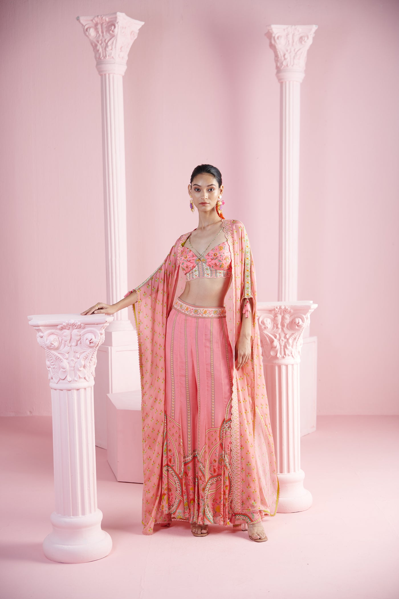 Mandira Wirk Ziya Cape Set indian designer wear online shopping melange singapore