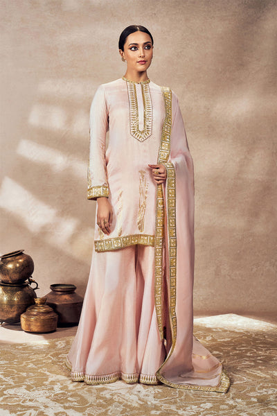 Masaba Baby Pink Whispering Lily Sharara Set indian designer wear online shopping melange singapore