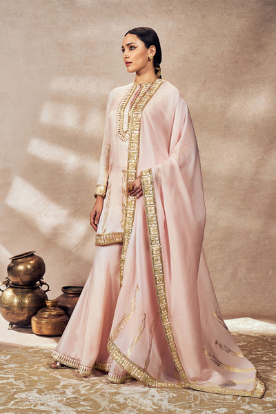 Masaba Baby Pink Whispering Lily Sharara Set indian designer wear online shopping melange singapore