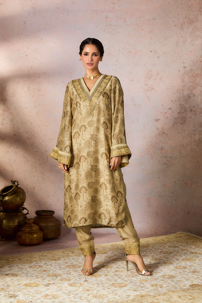 Masaba Beige Midnight Maze Tunic Set indian designer wear online shopping melange singapore