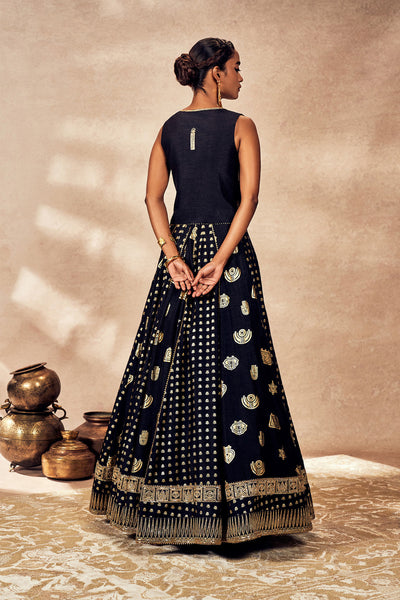 Masaba Black Trinkets Lehenga Set indian designer wear online shopping melange singapore