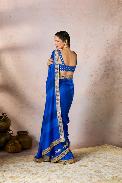 Masaba Blue Mystic Saree indian designer wear online shopping melange singapore