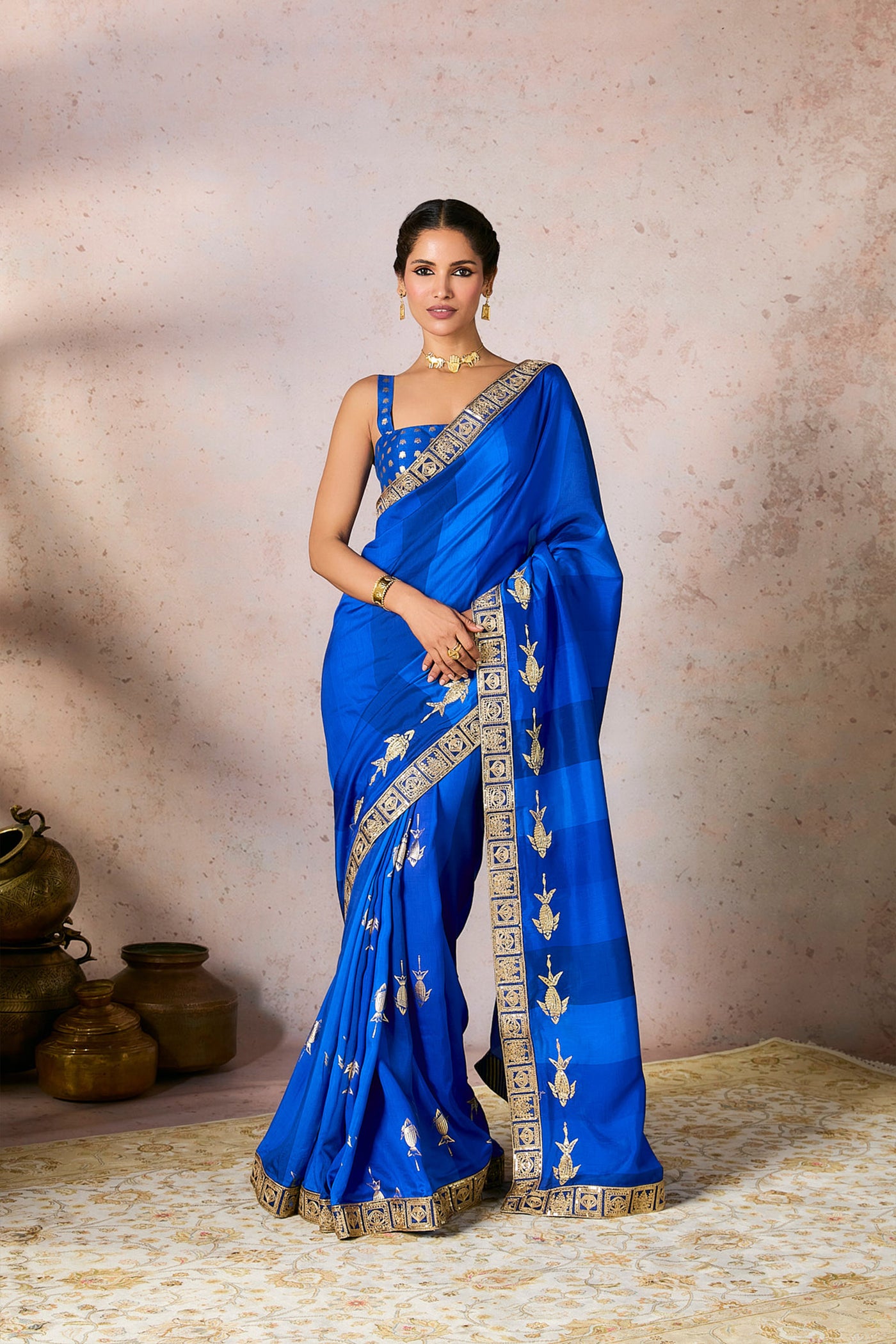 Masaba Blue Mystic Saree indian designer wear online shopping melange singapore