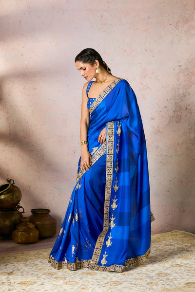 Masaba Blue Mystic Saree indian designer wear online shopping melange singapore