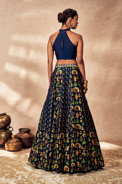 Masaba Blue Nomadic Tribe Lehenga indian designer wear online shopping melange singapore