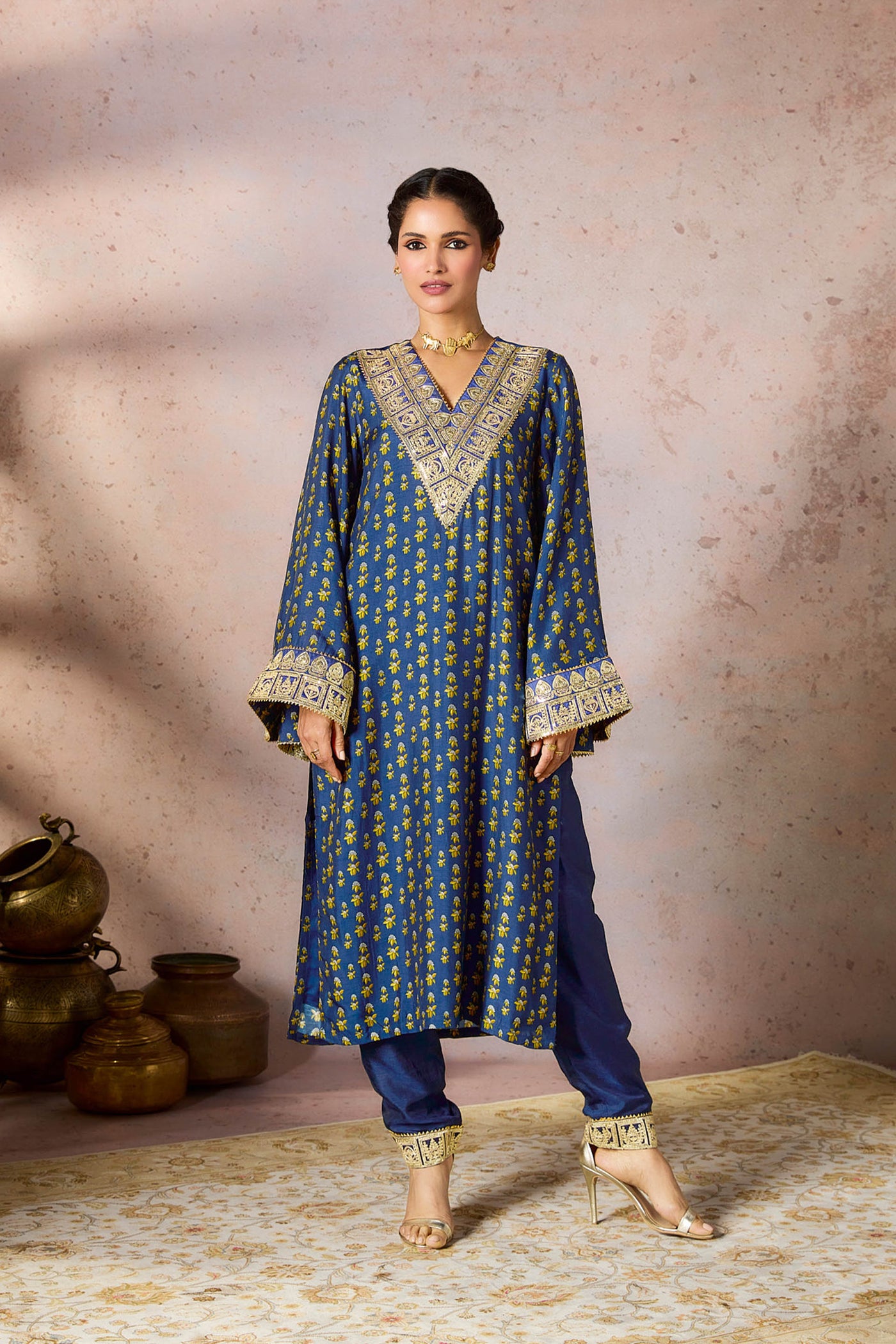 Masaba Blue Pixie Dust Tunic Set indian designer wear online shopping melange singapore