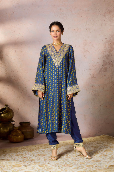 Masaba Blue Pixie Dust Tunic Set indian designer wear online shopping melange singapore