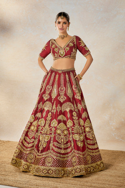 Masaba Cherry Gulab Lehenga Set indian designer wear online shopping melange singapore