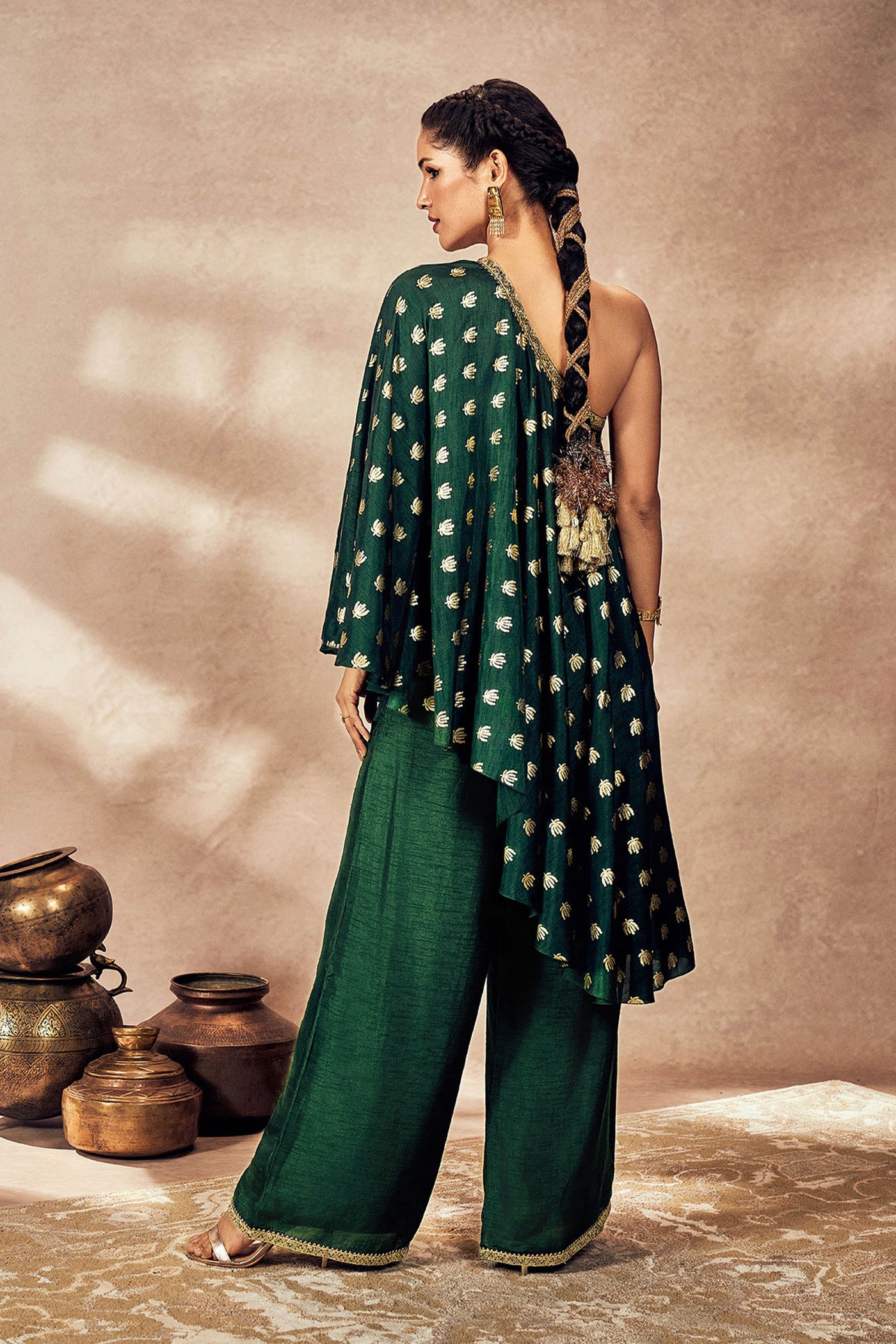 Masaba Green Palmscape Tunic Set indian designer wear online shopping melange singapore