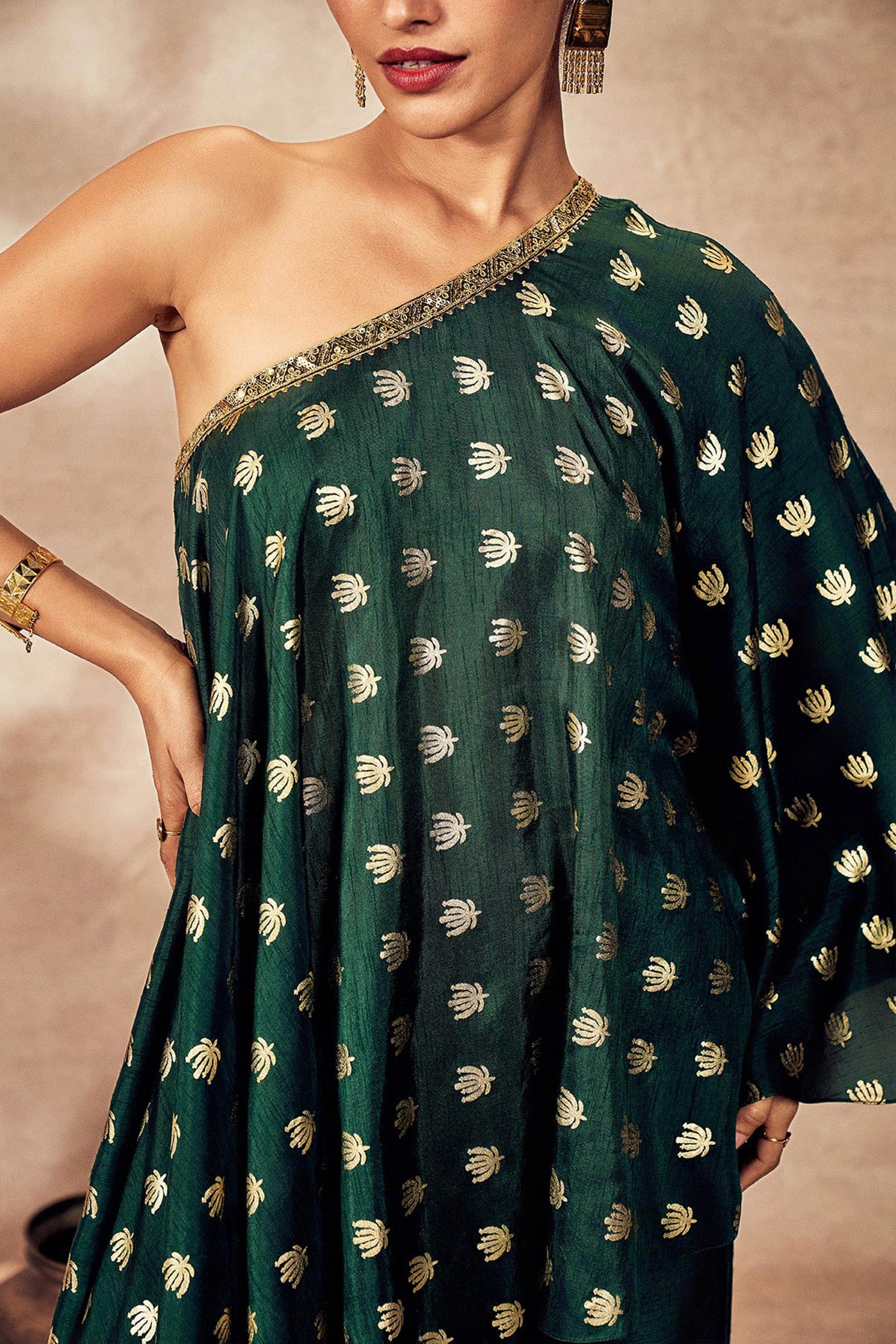 Masaba Green Palmscape Tunic Set indian designer wear online shopping melange singapore