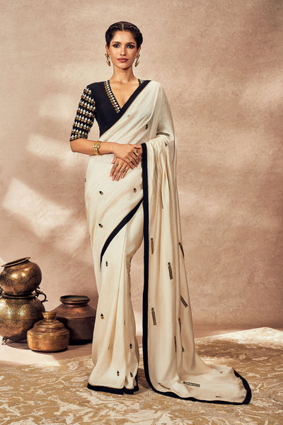 Masaba Ivory Coin Work Saree indian designer wear online shopping melange singapore