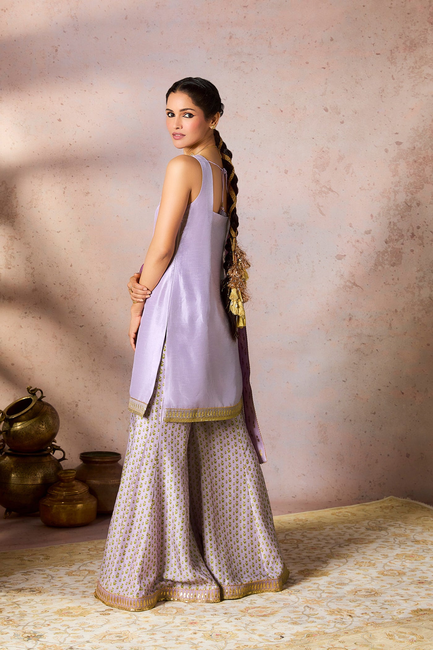 Masaba Lilac Pixie Dust Sharara Set indian designer wear online shopping melange singapore