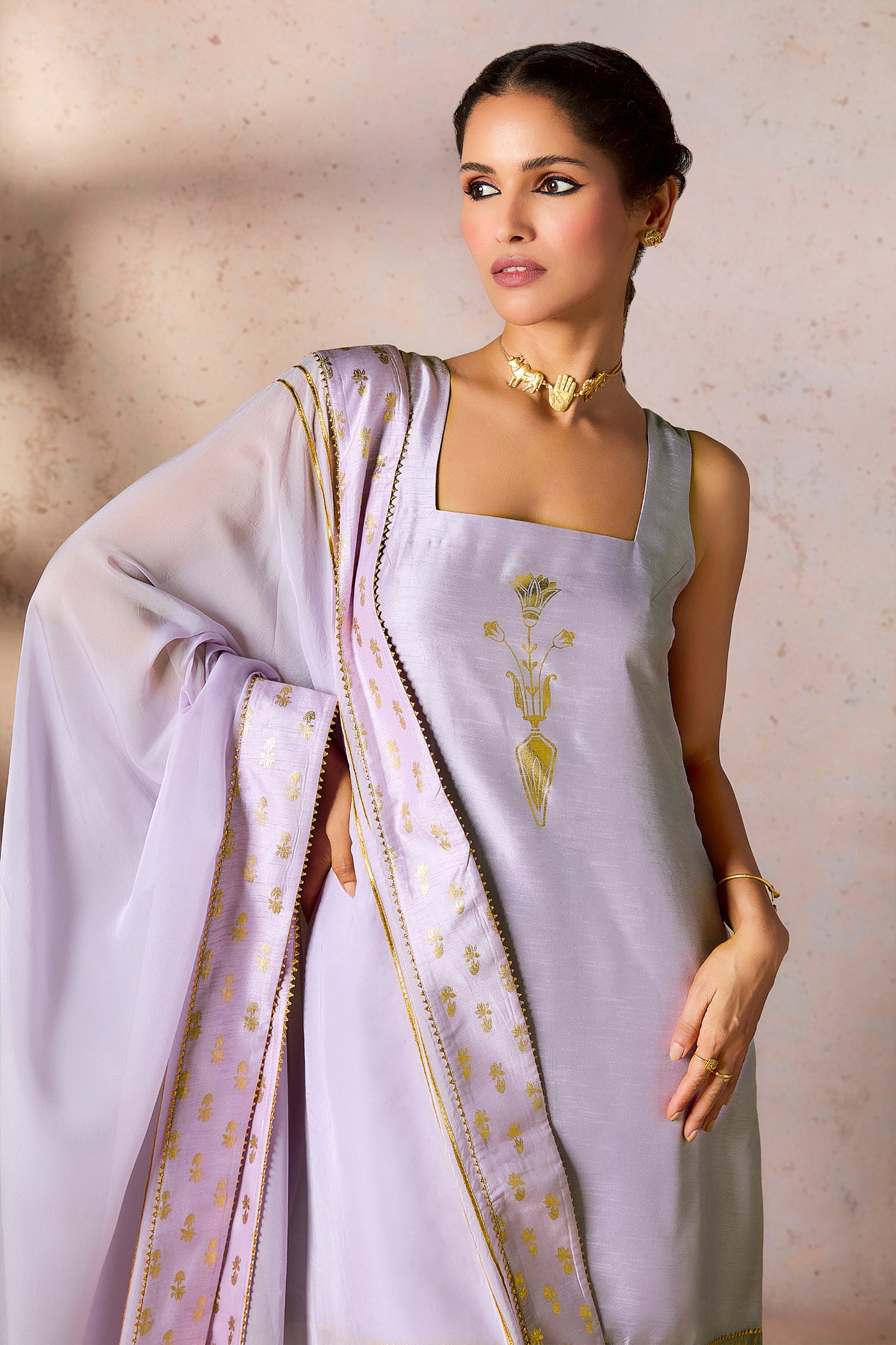 Masaba Lilac Pixie Dust Sharara Set indian designer wear online shopping melange singapore