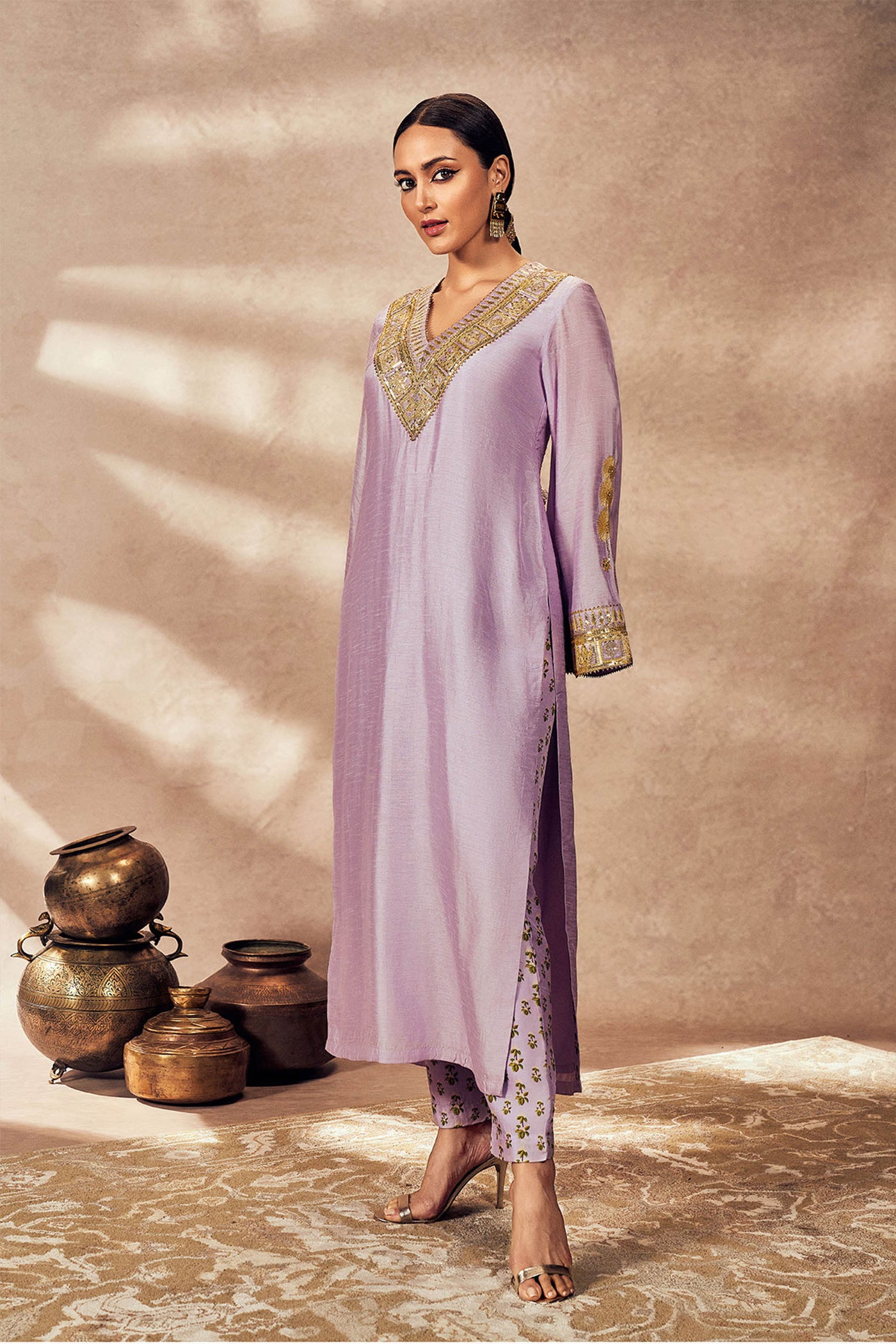 Masaba Lilac Pixie Dust Tunic Set indian designer wear online shopping melange singapore