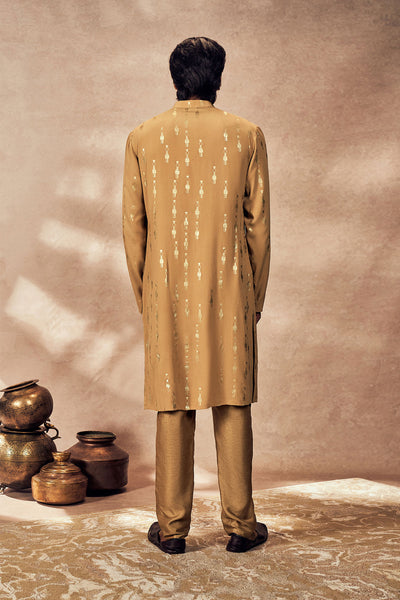 Masaba Menswear Beige Tribal Pillar Kurta indian designer wear online shopping melange singapore