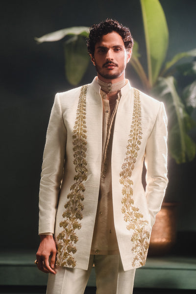 Masaba Menswear The Kaju Katli Raja Koti Set indian designer wear online shopping melange singapore