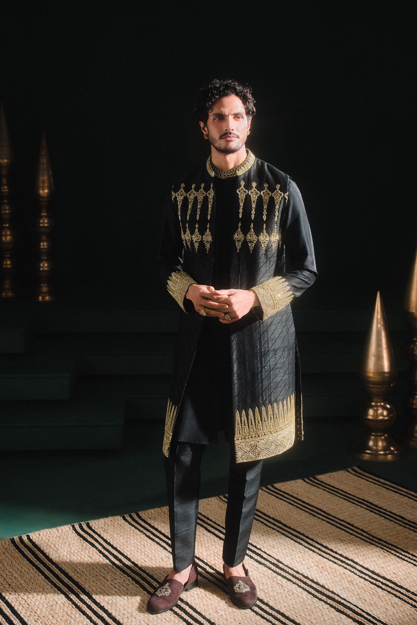 Masaba Menswear The Kala Khatta Shervani Set indian designer wear online shopping melange singapore