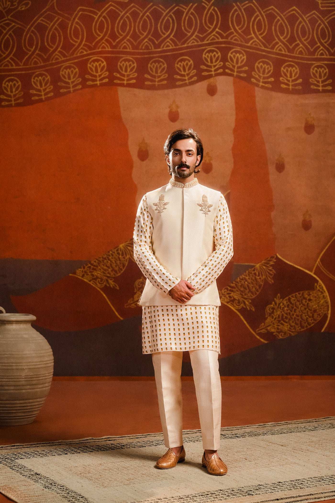 Masaba Menswear The Kalakand Bandi Set indian designer wear online shopping melange singapore