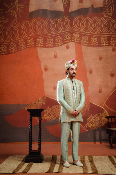 Masaba Menswear The Kashni Raja Koti Set indian designer wear online shopping melange singapore
