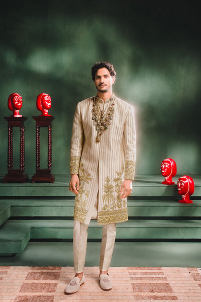 Masaba Menswear The Malai Chamcham Shervani Set indian designer wear online shopping melange singapore