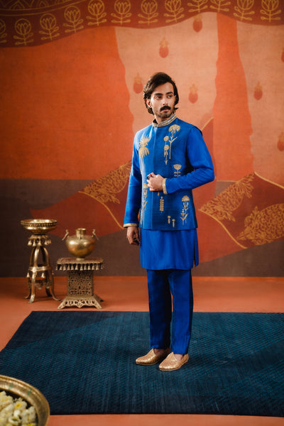 Masaba Menswear The Neel Bahar Bandi Set indian designer wear online shopping melange singapore