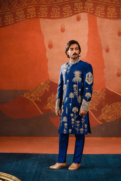 Masaba Menswear The Neel Bahar Sherwani Set indian designer wear online shopping melange singapore